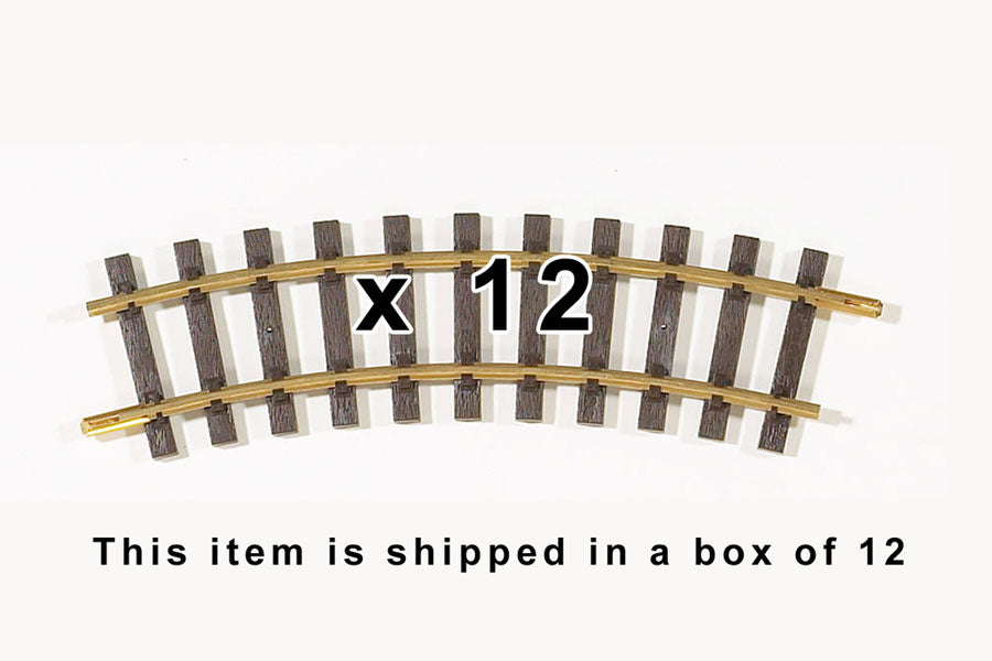 Box of 12, R1 600mm Radius Curve Track, 23.6"R (G-Scale)