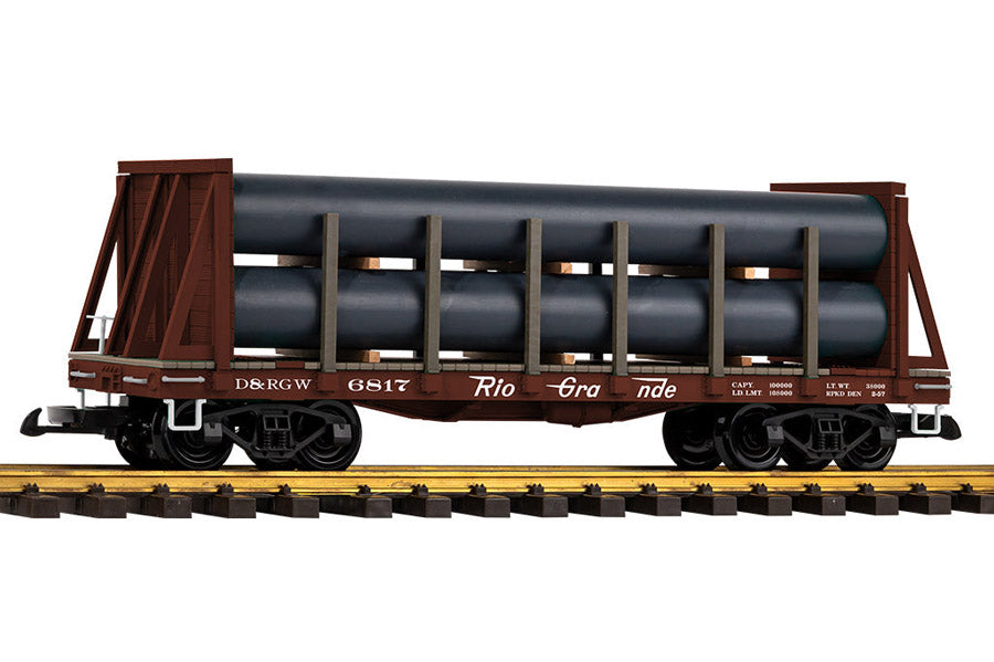 D&RGW Bulkhead Flat w/ Pipe Load (G-Scale)